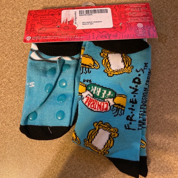 FRIENDS Matching Pet & Womens Owner Socks W/ Rubber Grippers GIft Sz 5-10 NWT - Picture 2 of 2